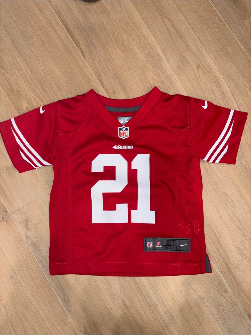 Nike Kids Red & White 49ers #21 (Gore) Football Jersey